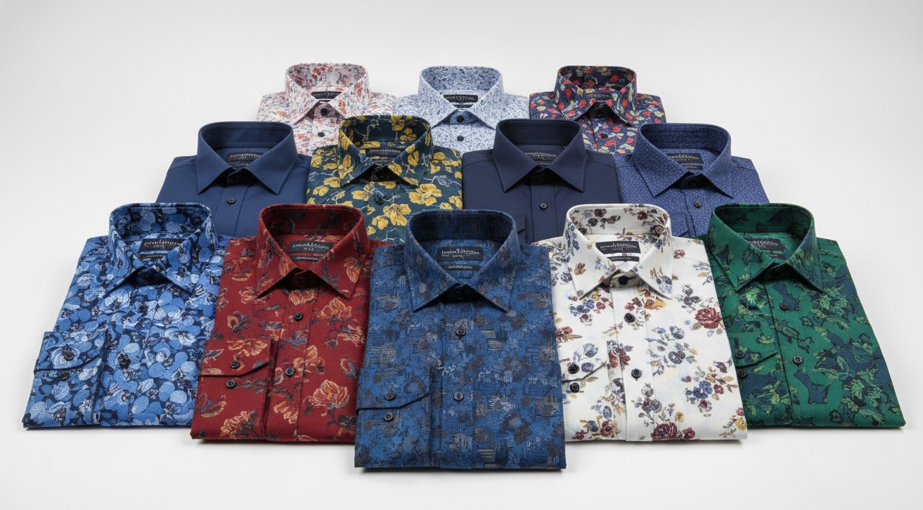 English Laundry men's dress shirt with contrast collar